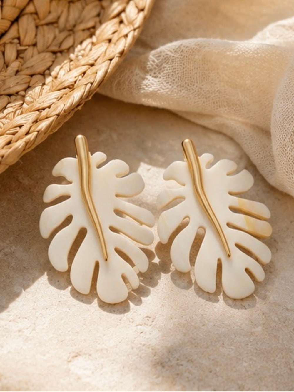 Santorini Leaf Luxe Earrings